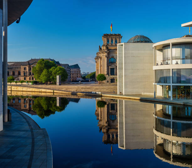 istock Government district and Reichstag building in Berlin 1330783194