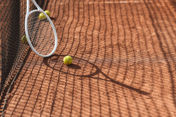 istock Tennis Equipment On Court 1330791323