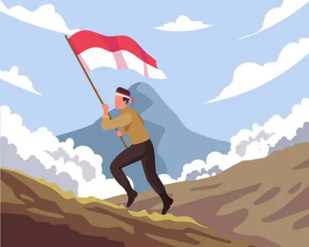 Vector illustration of Happy Indonesia national heroes day