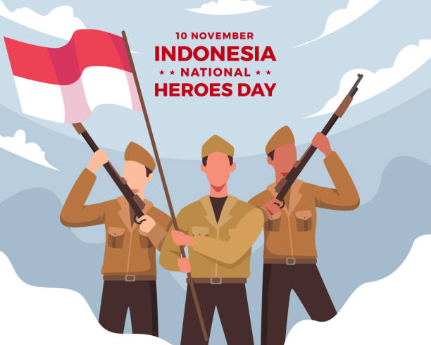 ilustrações de stock, clip art, desenhos animados e ícones de indonesian national heroes day celebration - national hero