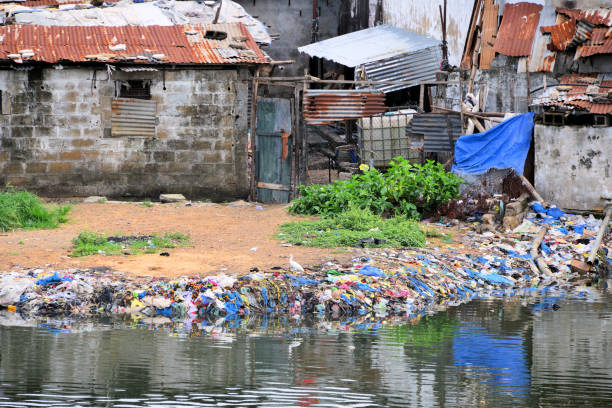 istock Slum and garbage on the Mesurado River, Monrovia, Liberia 1330792408