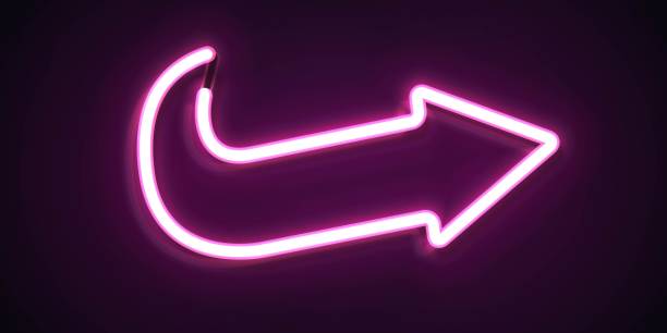 istock Vector realistic isolated neon sign of Arrow logo with copy space for decoration and template covering. 1330802490