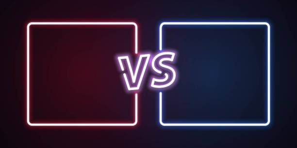 istock Vector realistic isolated neon sign of Versus frames for template decoration and covering. 1330803029