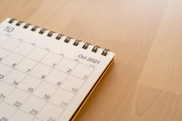 istock A calendar of October 2021. 1330805810