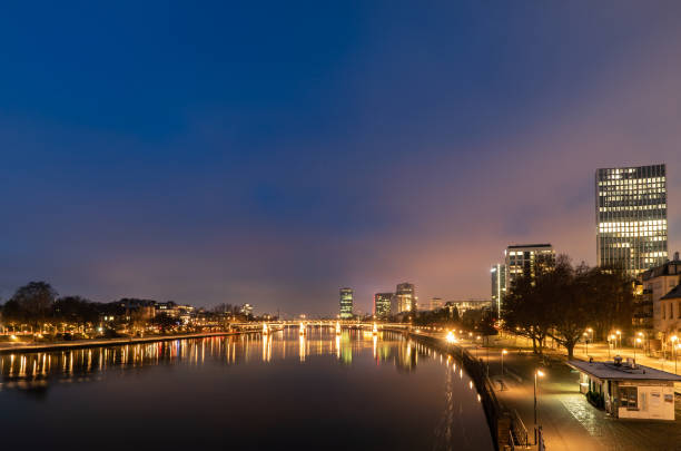 istock Beautiful landscape, Frankfurt am Main, Germany at night 1330811909