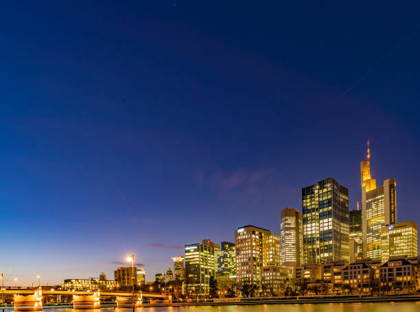 istock Skyline of Frankfurt, Germany, beautiful night view 1330811933