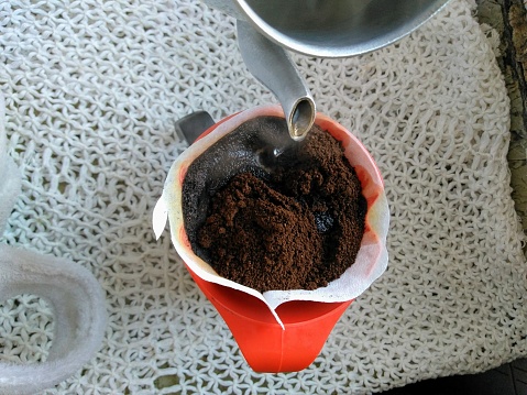 Coffee preparing on the table