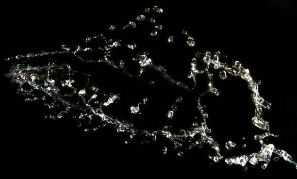 water splash isolated water splash high definition Isolated on black background wave png stock pictures, royalty-free photos & images