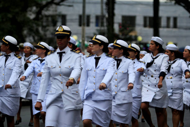 퍼레이드 중 해군 군대 - parade marching military armed forces 뉴스 사진 이미지