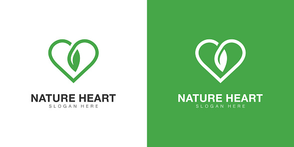 heart nature   design vector