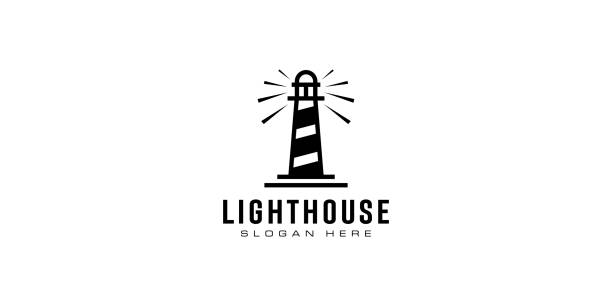 Lighthouse icon. Simple illustration of lighthouse vector icon for web Lighthouse icon. Simple illustration of lighthouse vector icon for web beacon stock illustrations