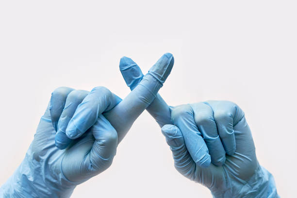 Anti vaccine or anti-vaxxer campaign concept. Symbol of anti-vaccination movement. Doctor hand crossing hands over white background. Anti-vaccination propaganda
