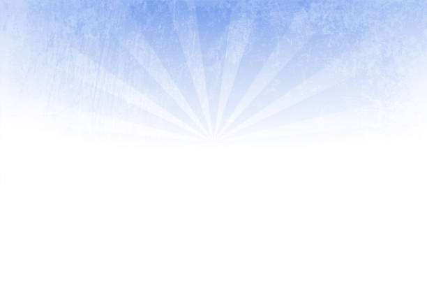 ilustrações, clipart, desenhos animados e ícones de desbotado céu azul-azul grunge arranhado sunburst padrão fundo vetor com metade dele lavado ou branco em branco claro - oil painting flash
