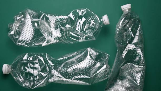 istock Crushed plastic bottles with removed labels ready for recycling 1330847301