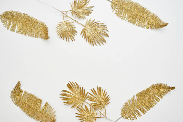 istock Decorative golden autumn leaves 1330852099