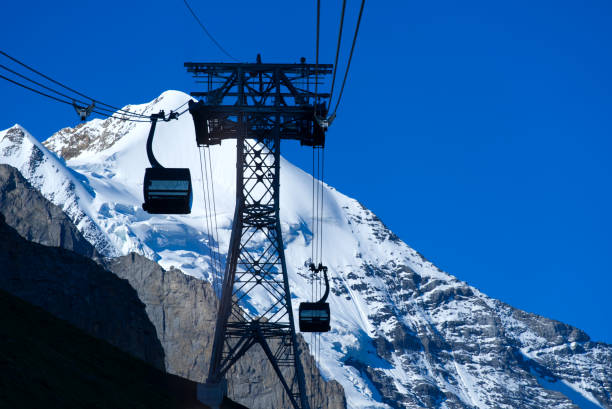 istock Brand new cable car Eiger Express, introduced December 2020. The 44 cabins are running between station Grindelwald Terminal and station Eiger glacier. 1330854589
