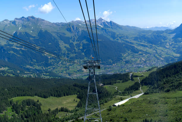 istock Brand new cable car Eiger Express, introduced December 2020. The 44 cabins are running between station Grindelwald Terminal and station Eiger glacier. 1330854687