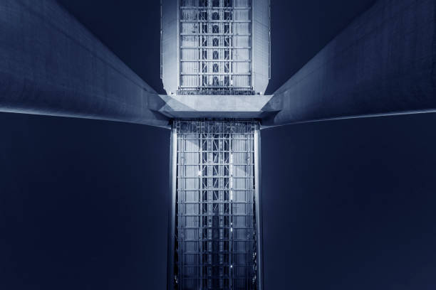 istock Details of bridge, viewed from bottom. Building abstract background 1330854713