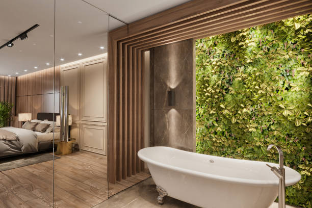 istock Luxury apartment bathroom interior 1330856179