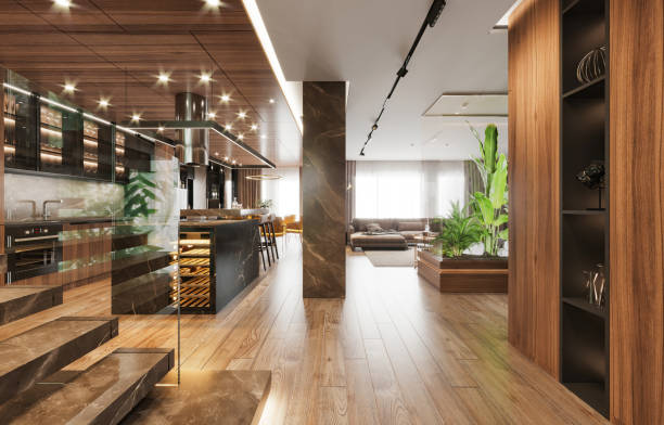 istock Luxury apartment entrance hall interior 1330856202