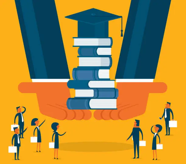 Vector illustration of Education - Business people