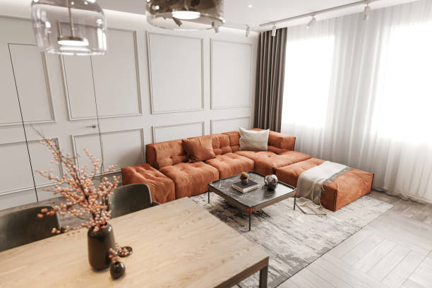 istock Living room with large sofa 1330857803