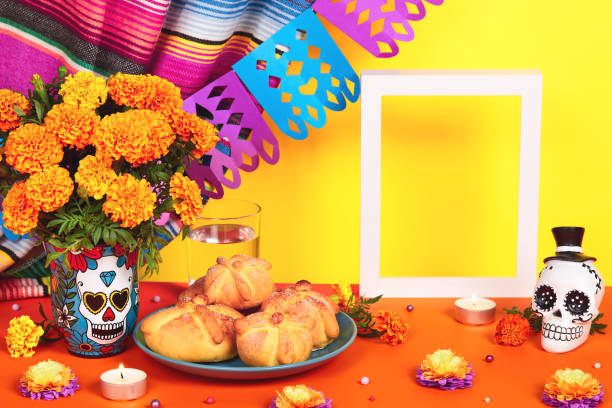 istock Day of the dead, Dia De Los Muertos Celebration Background 1330861896