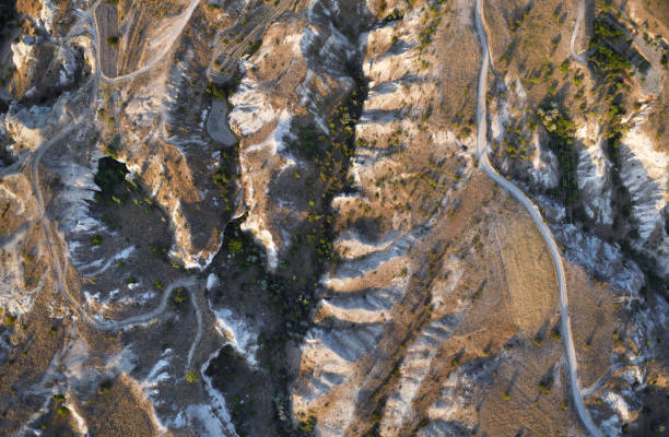 istock Bird's eye view of mountains in Cappadocia 1330866724