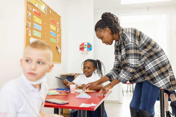 istock Female primary School Teacher and Students In Classroom 1330871228
