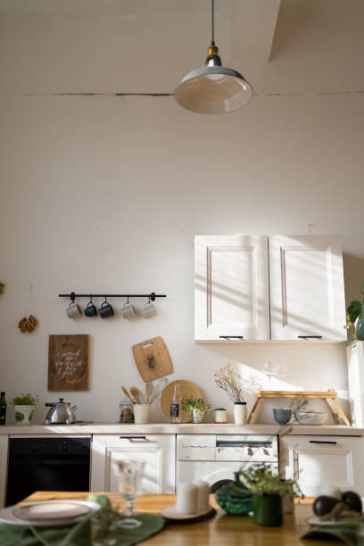 istock Beautiful modern kitchen. Home interior in the early morning 1330873941