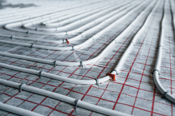 istock Pipes of underfloor heating system. Close up view. No people 1330878873