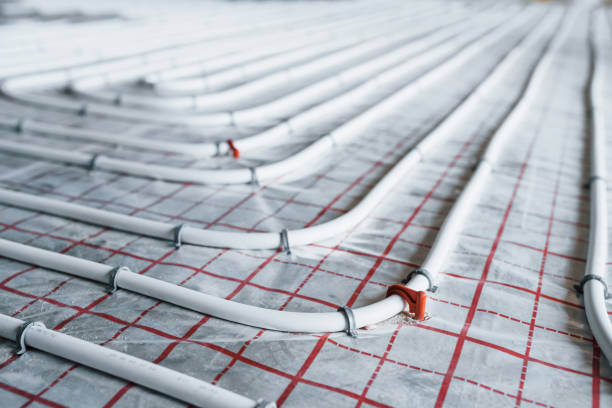 istock Pipes of underfloor heating system. Close up view. No people 1330878879