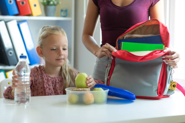istock Healthy food in backpack 1330879789