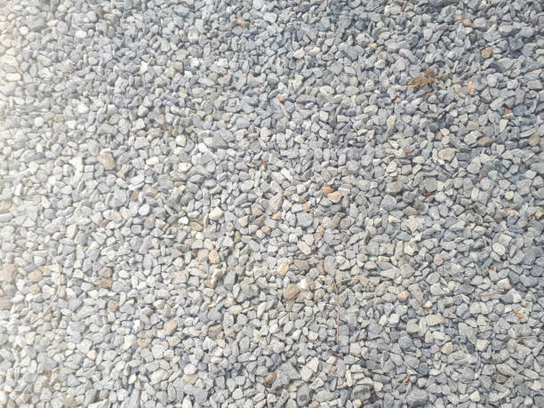 istock Gravel stones flooring pattern surface texture. Close-up of exterior material. Small road stone background, dark gravel pebbles stone 1330880202