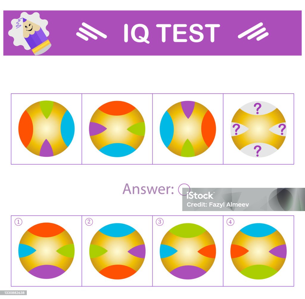 Intelligence Fun Visual Visual Intelligence Educational Game For Kids And Adults Stock ...