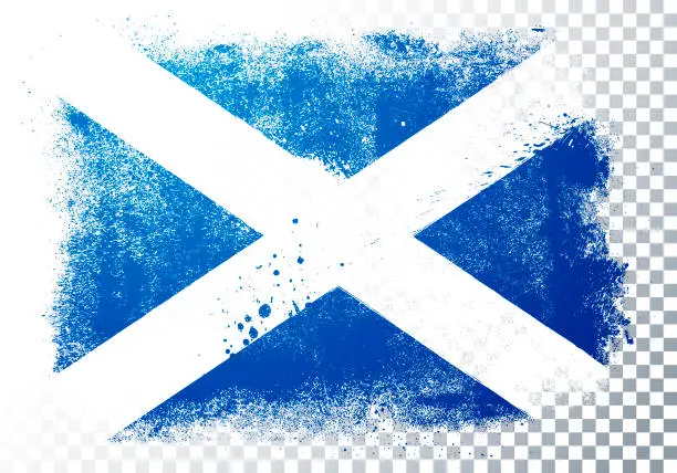 Vector illustration of Vector Illustration Grunge Flag Of Scotland