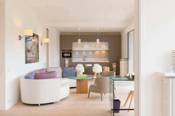 istock Modern luxury kitchen-living room. Loft. Studio apartment. 1330893553