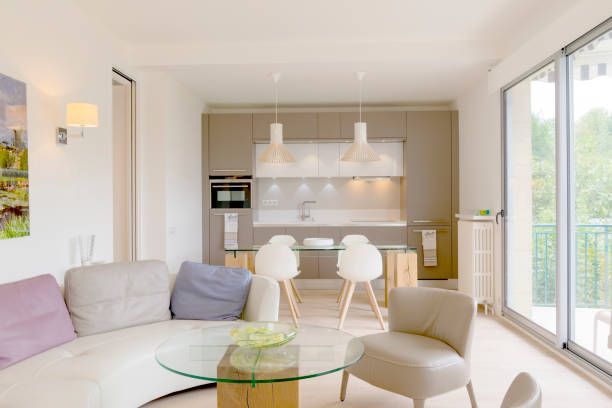 istock Modern luxury kitchen-living room. Loft. Studio apartment. 1330893630