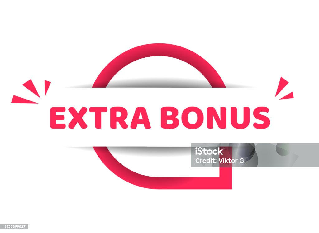 Extra Bonus Vector Vector Illustration Red Extra Bonus Label Modern Web Banner Element ...