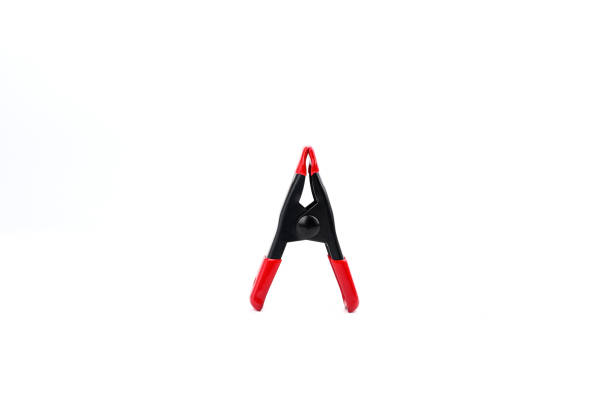 istock Spring steel clamps Used for clamping anythings isolated on white background 1330901530