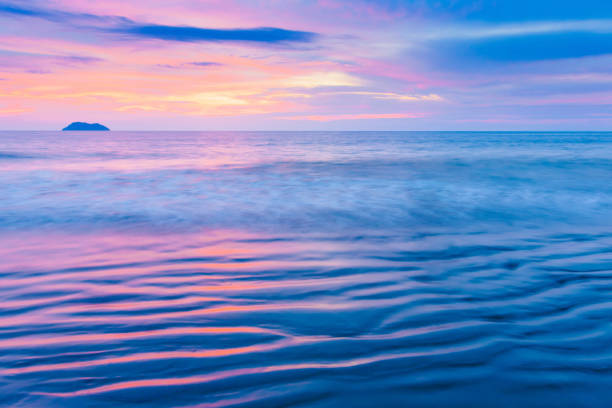 istock Seascape view of a tropical beach at sunset. 1330913942