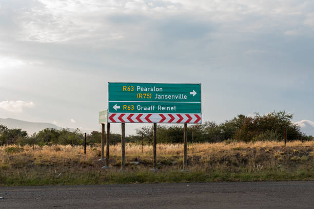 istock Directional sign at junction between roads R63 and R75 1330915261