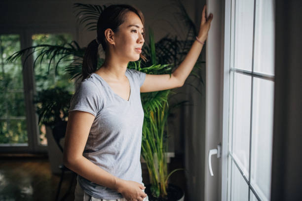 istock Japanese woman at home 1330921500