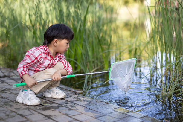 istock A little boy playing by the pond 1330930379