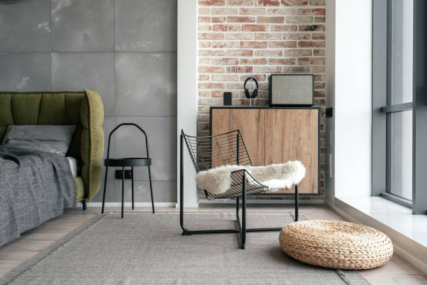 istock Stylish suite hotel room in minimalist design 1330931894