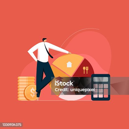 istock Personal Income and Expense Management, Family budget strategy and planning 1330934375