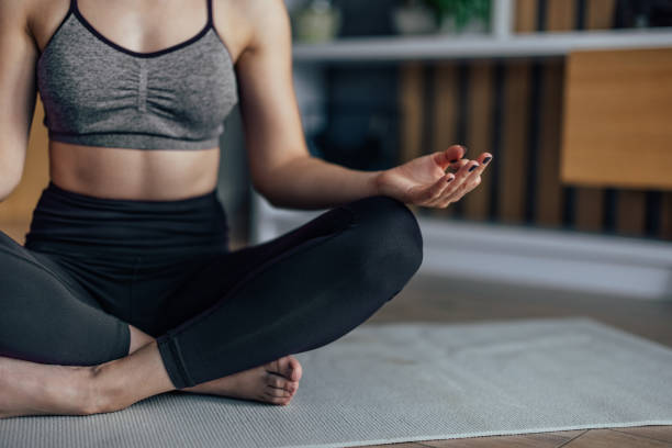 istock Young woman, relaxing her whole body. 1330938709