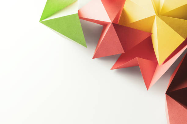 istock Composition of geometric shapes made paper. Abstract 1330943398