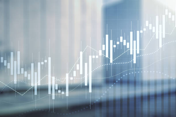 istock Multi exposure of virtual creative financial chart hologram on modern business center exterior background, research and analytics concept 1330945638