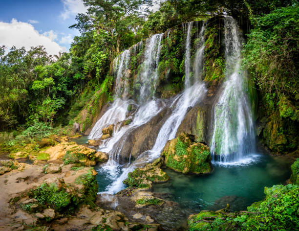 istock big waterfall at el Nicho rainforest, Cuba 1330955715